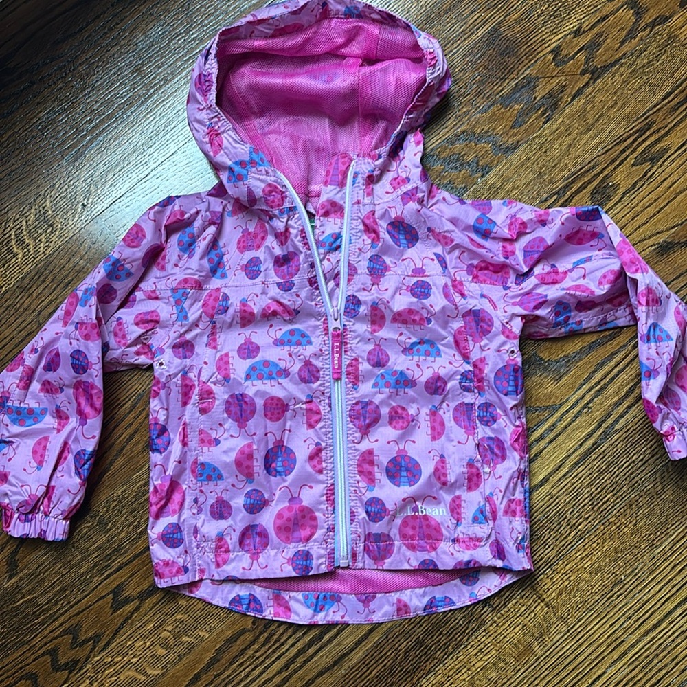 L.L.BEAN Kids Ladybug Rain Jacket/ 
Windbreaker